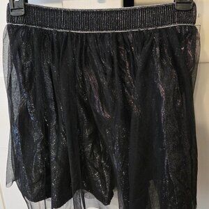 Black shimmer with silver skirt